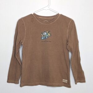 Life is Good Go With the Snow Sled Shirt L 10